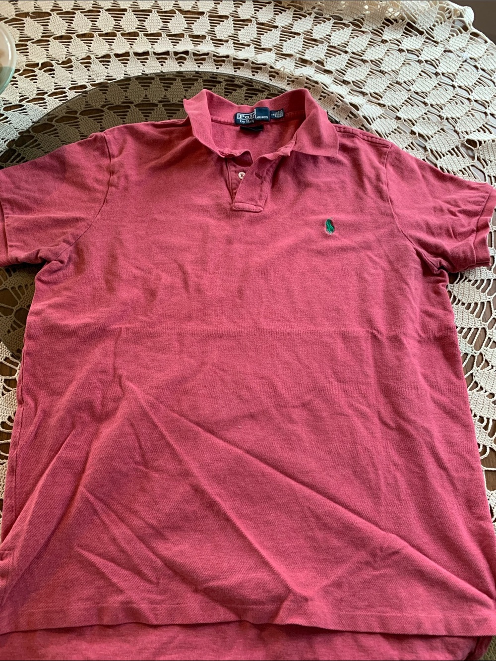 Ralph Lauren Men's Polo in Faded Red with Green Pony